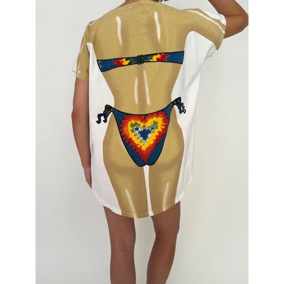 90s vintage bikini body graphic novelty funny beach vacation coverup tee shirt - Picture 4 of 10